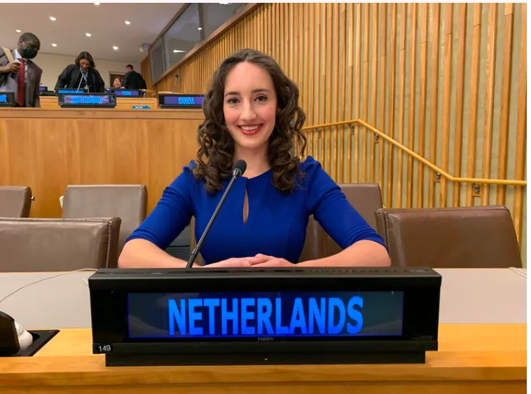 Laura Bas during her United Nations experience