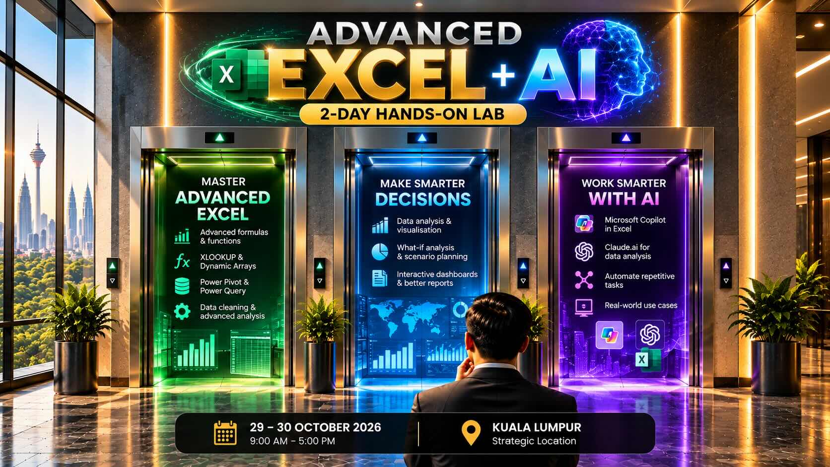 Advanced Excel with AI training in Kuala Lumpur by GOFLEX Events, 29-30 October 2026